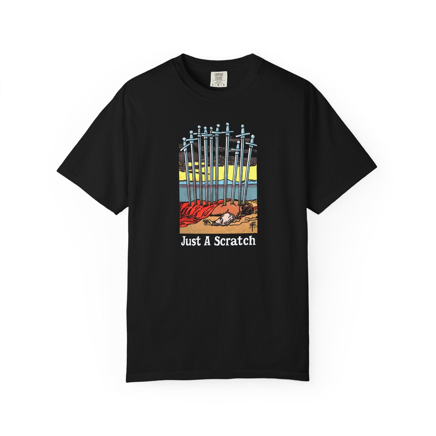 Just A Scratch, Ten of Swords Tarot Card T-shirt