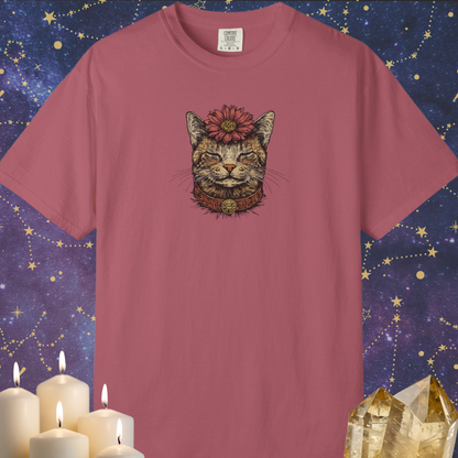 Cat with Flower T-shirt