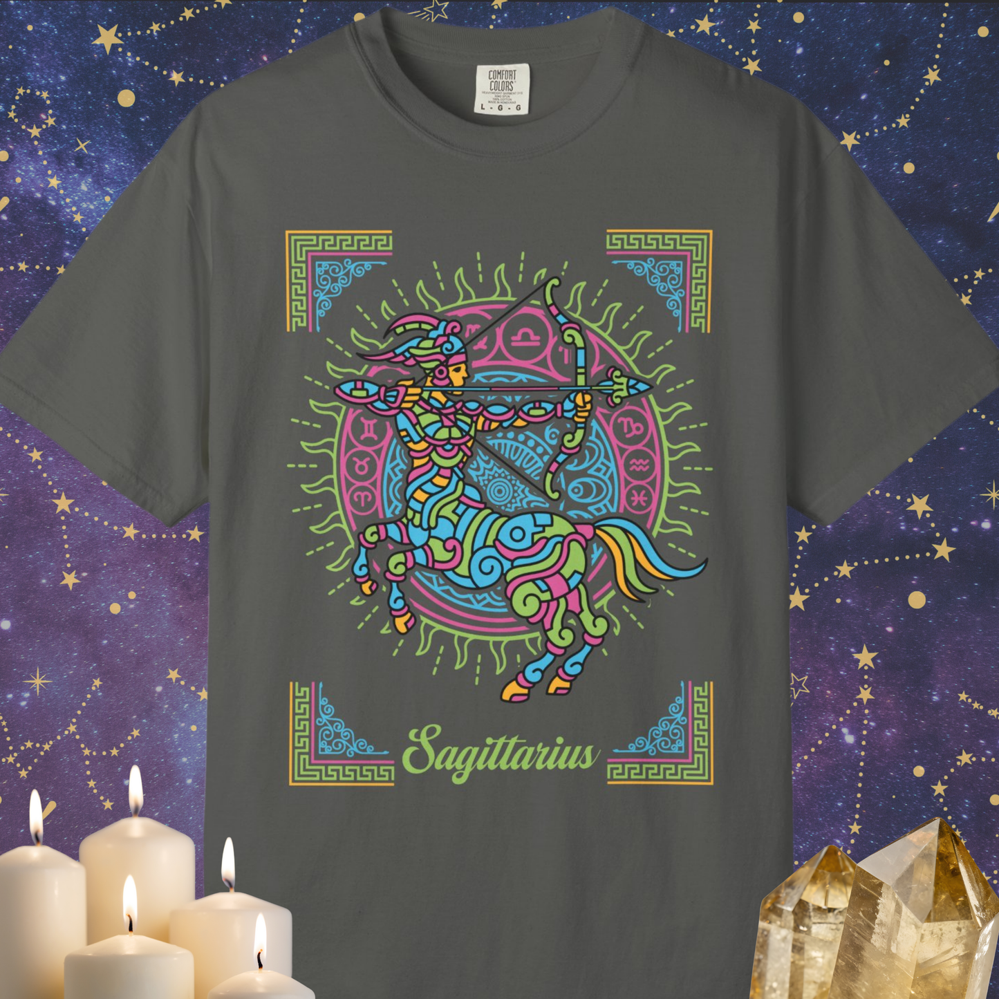 Sagittarius Neo-Mythological Zodiac Sign T-shirt