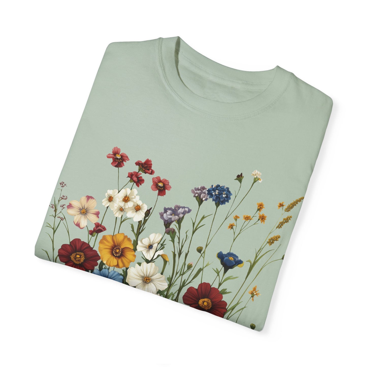 Colorful Flowers and Grass T-shirt