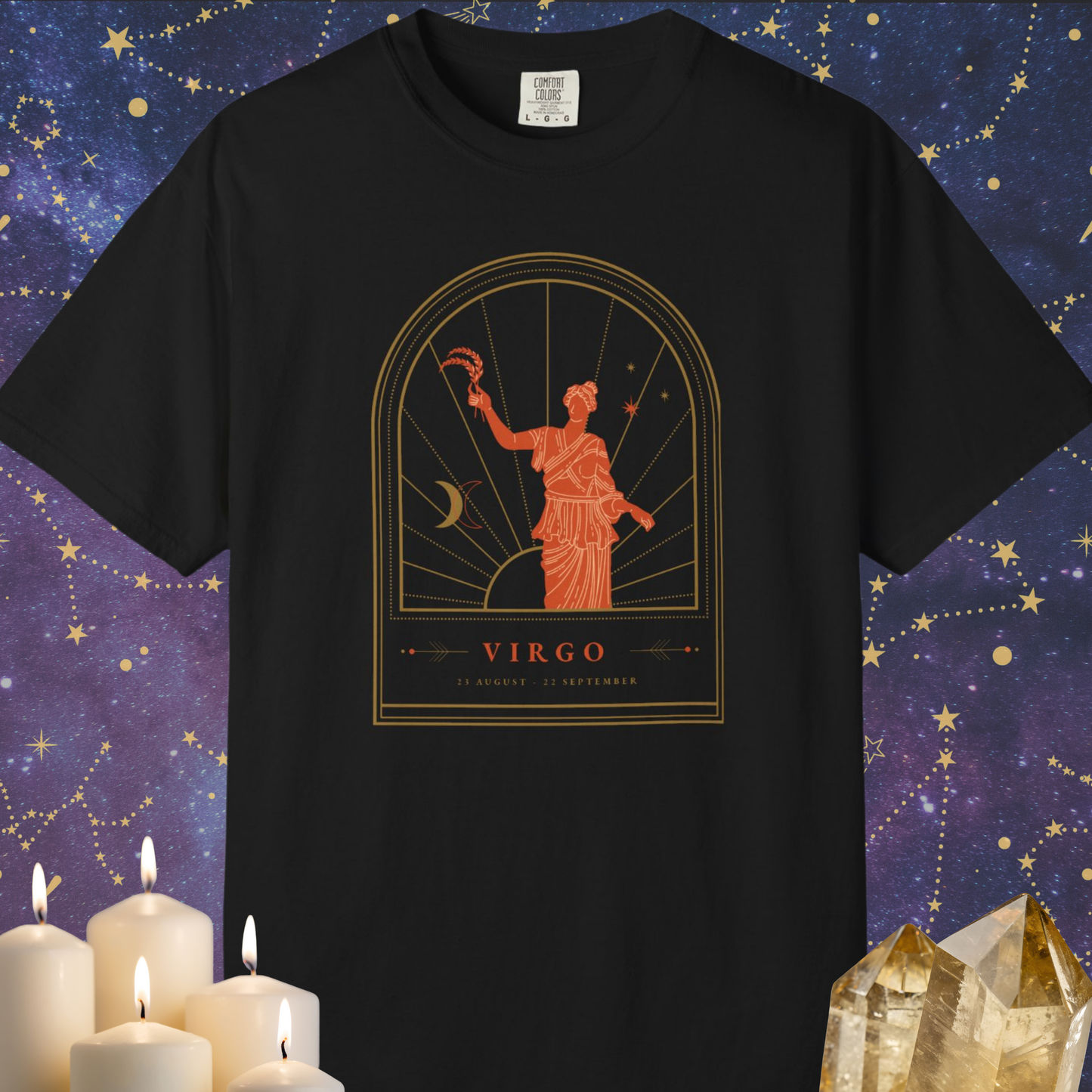 Virgo Modern Minimalist Zodiac Sign T-shirt
