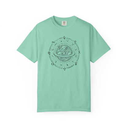 Zodiac Wheel and Armillary Sphere T-shirt