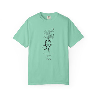 Leo Flower Zodiac Sign T-shirt
