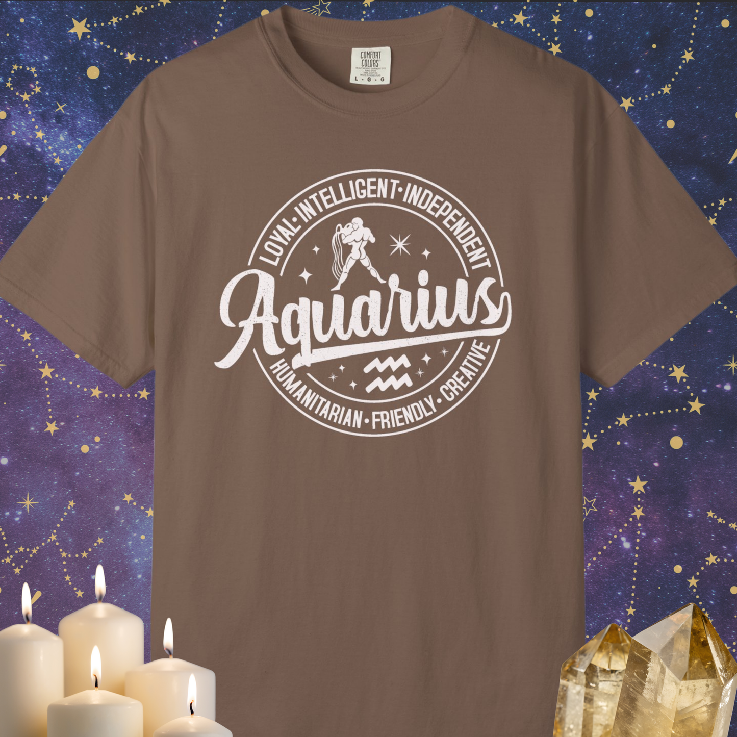 Aquarius Vintage Zodiac Sign T-shirt