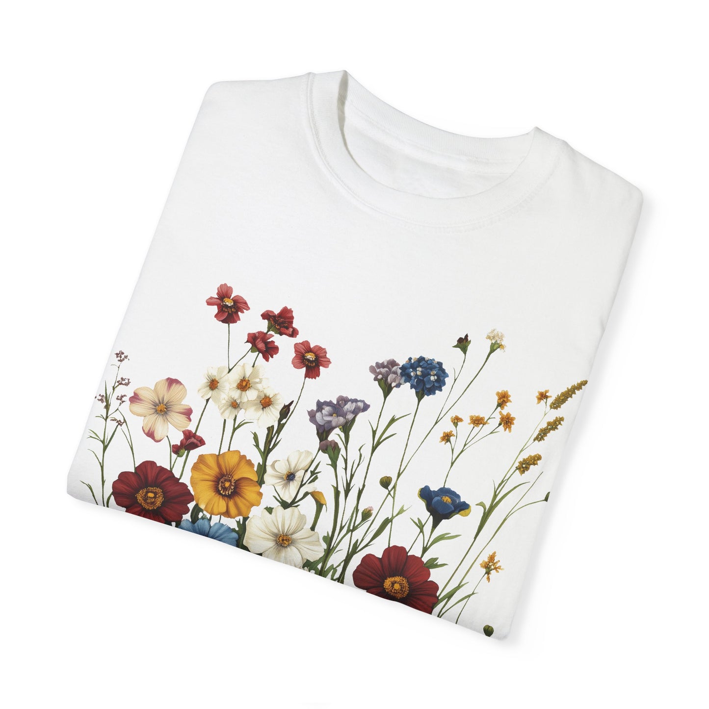 Colorful Flowers and Grass T-shirt