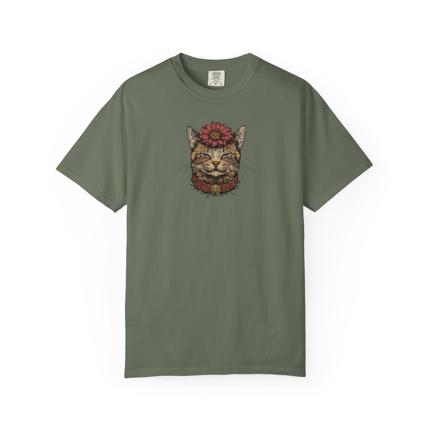 Cat with Flower T-shirt