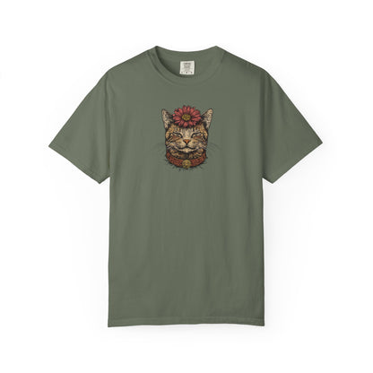 Cat with Flower T-shirt