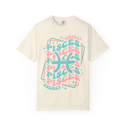 Pisces Retro-Psychedelic Zodiac Sign T-shirt