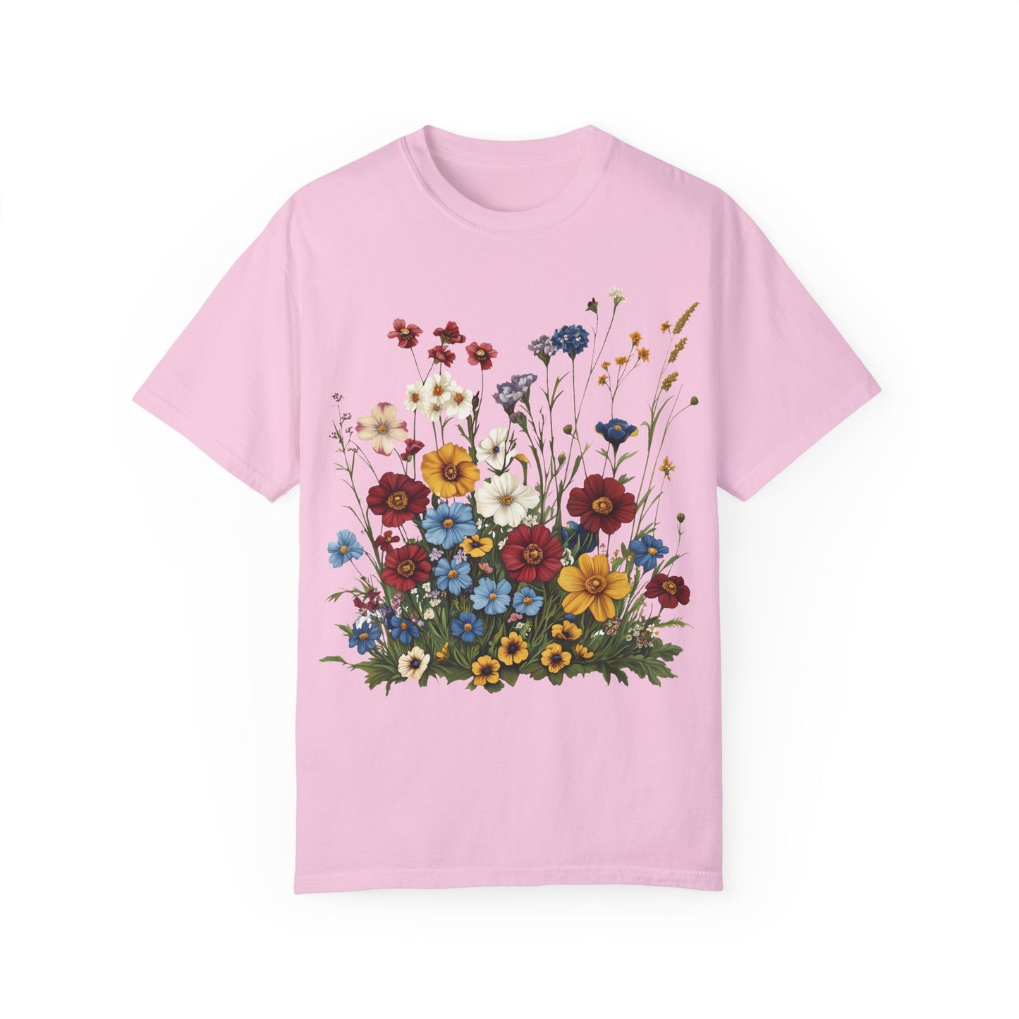 Colorful Flowers and Grass T-shirt