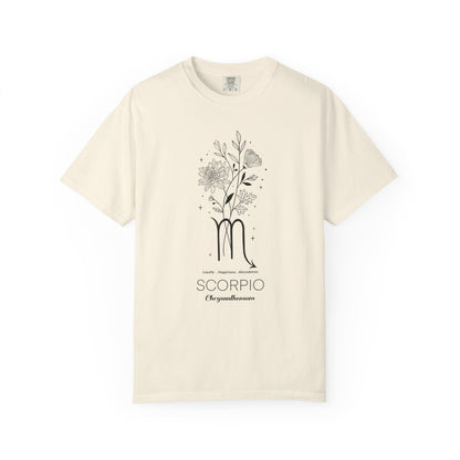 Scorpio Flower Zodiac Sign T-shirt