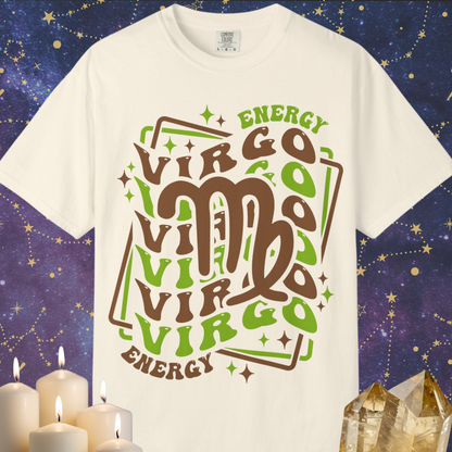Virgo Retro-Psychedelic Zodiac Sign T-shirt