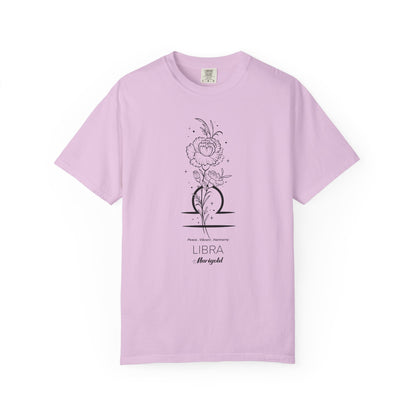 Libra Flower Zodiac Sign T-shirt