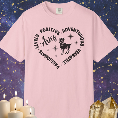 Aries Heart Zodiac Sign T-shirt