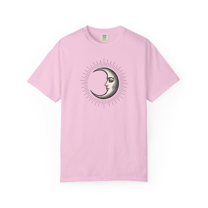 Radiant Crescent Moon with Face T-shirt