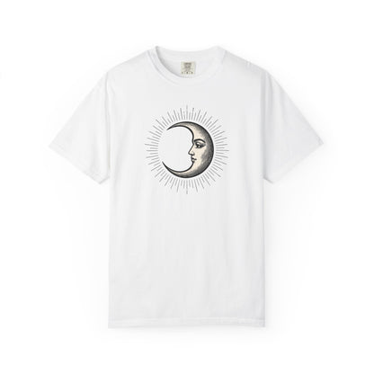 Radiant Crescent Moon with Face T-shirt