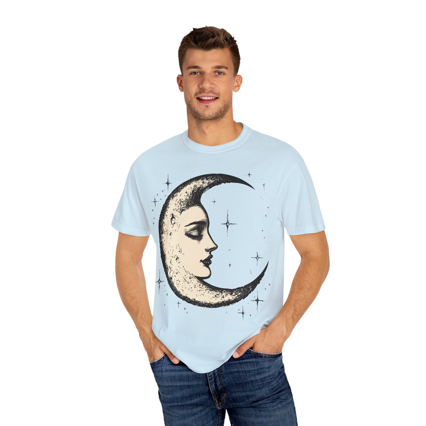 Crescent Moon Face T-shirt