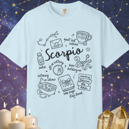 Scorpio Whimsical Doodle Zodiac Sign T-shirt