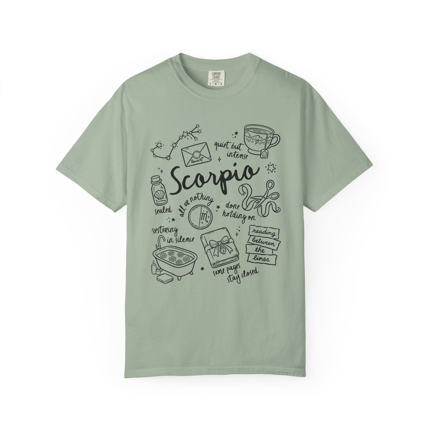 Scorpio Whimsical Doodle Zodiac Sign T-shirt