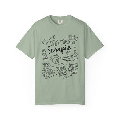 Scorpio Whimsical Doodle Zodiac Sign T-shirt
