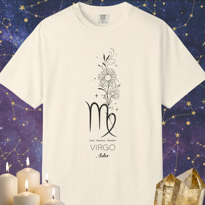 Virgo Flower Zodiac Sign T-shirt