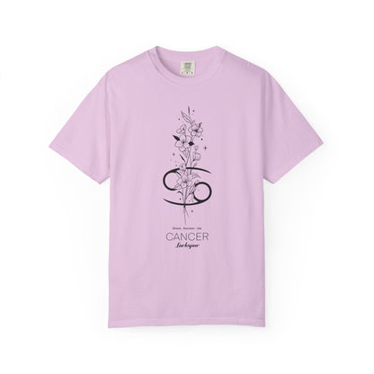 Cancer Flower Zodiac Sign T-shirt