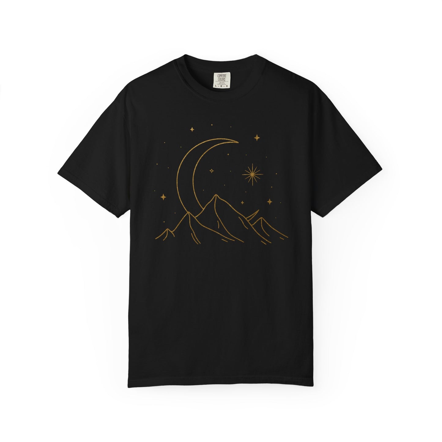 Crescent Moon Behind Mountains T-shirt