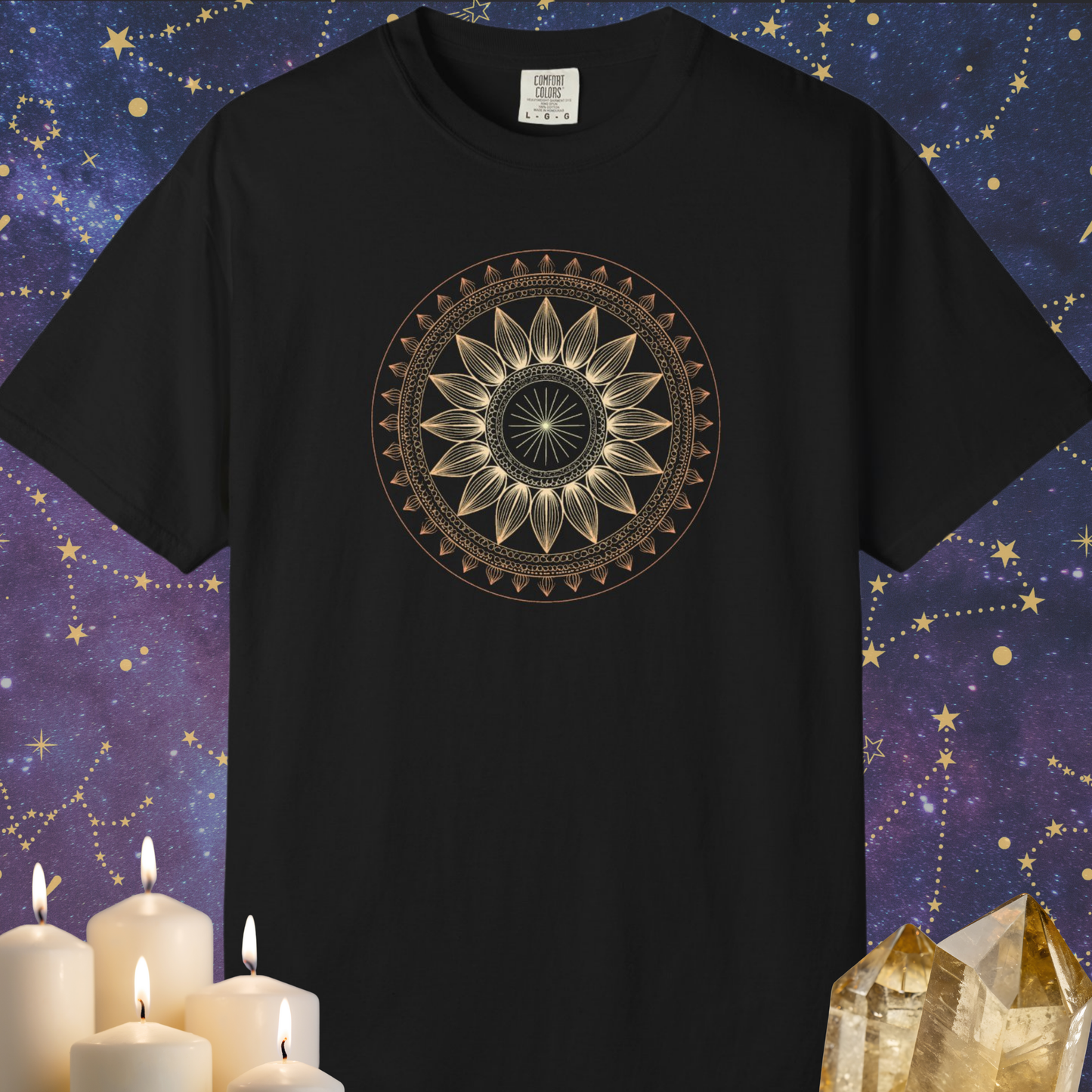 Orange and Red Mandala T-shirt