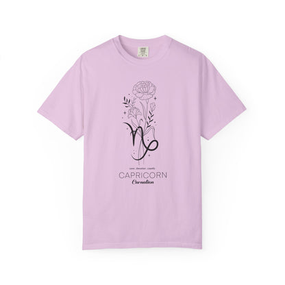 Capricorn Flower Zodiac Sign T-shirt