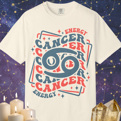 Cancer Retro-Psychedelic Zodiac Sign T-shirt