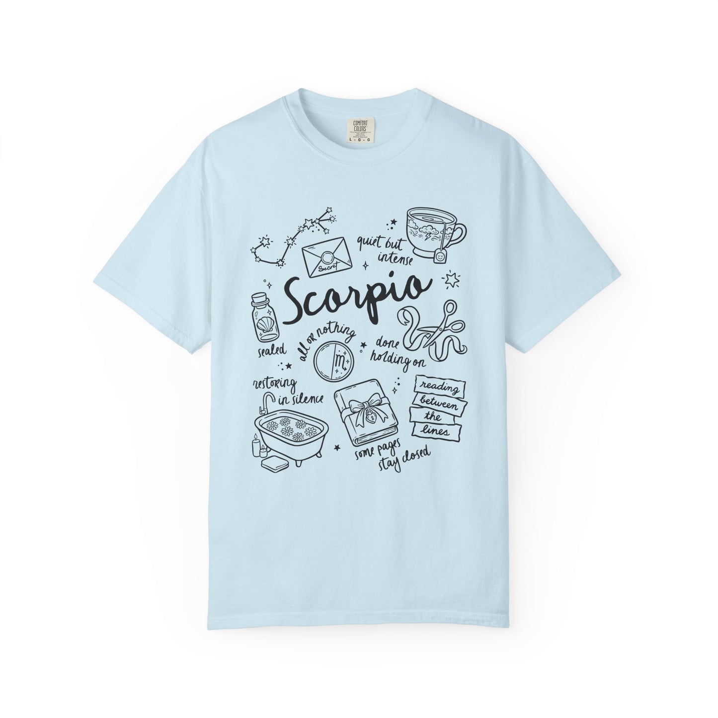 Scorpio Whimsical Doodle Zodiac Sign T-shirt