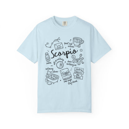 Scorpio Whimsical Doodle Zodiac Sign T-shirt