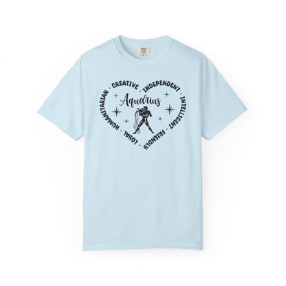 Aquarius Heart Zodiac Sign T-shirt
