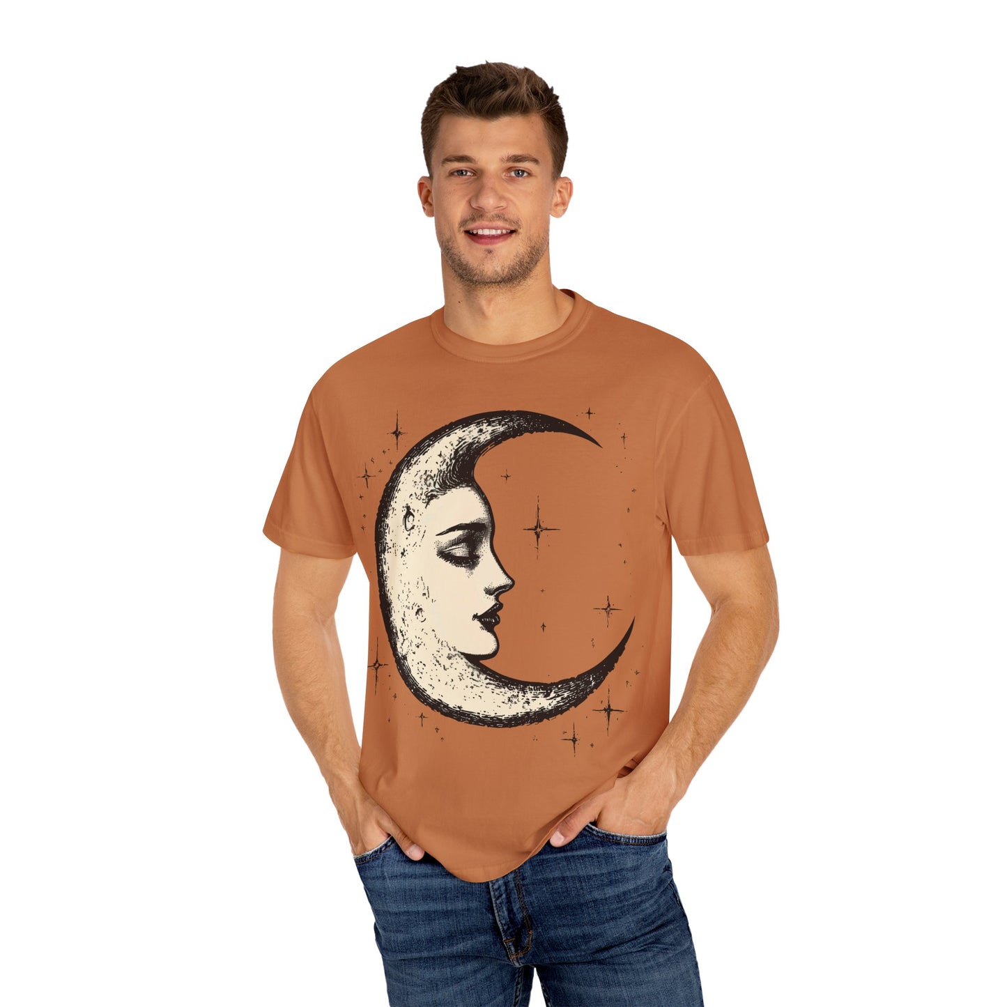 Crescent Moon Face T-shirt