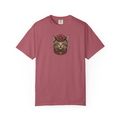Cat with Flower T-shirt