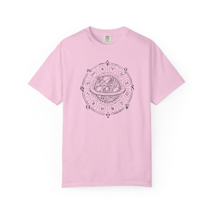 Zodiac Wheel and Armillary Sphere T-shirt