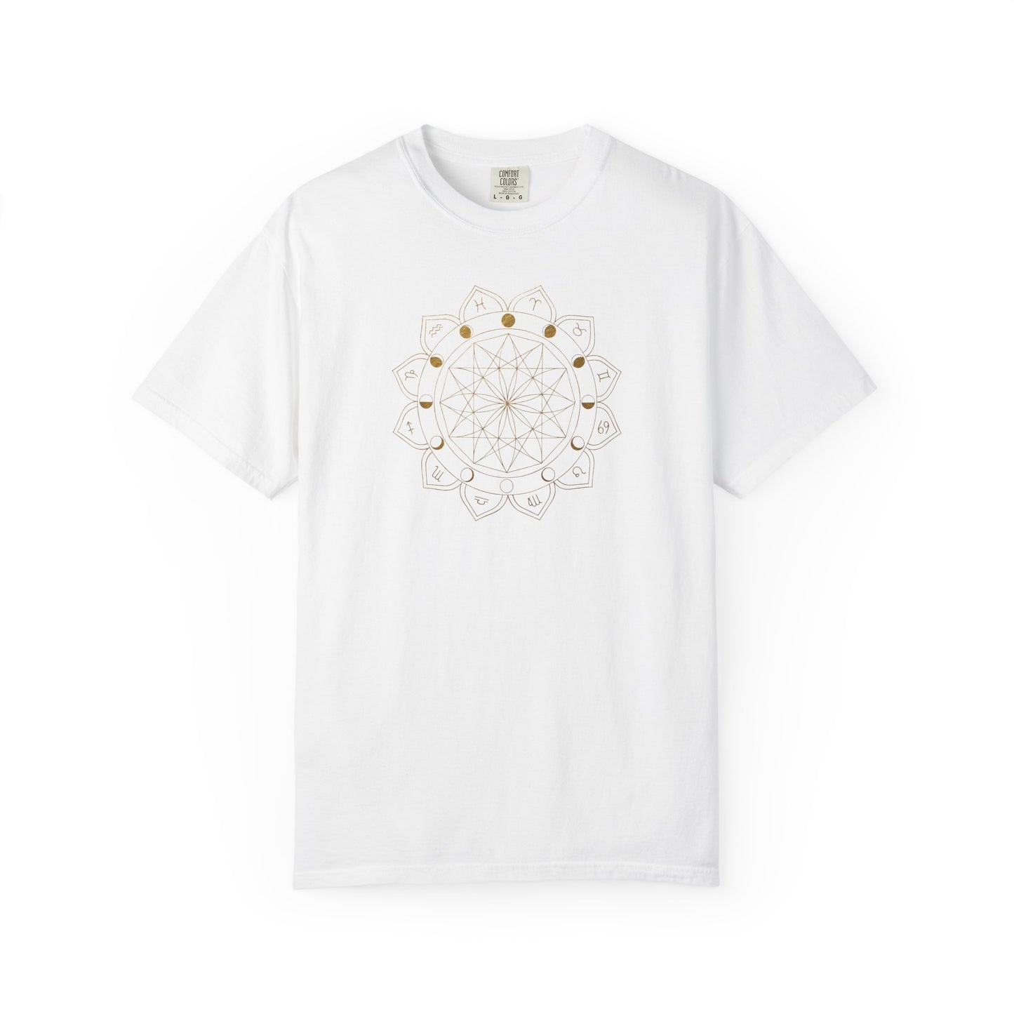 Zodiac Mandala With Moon Phases T-shirt