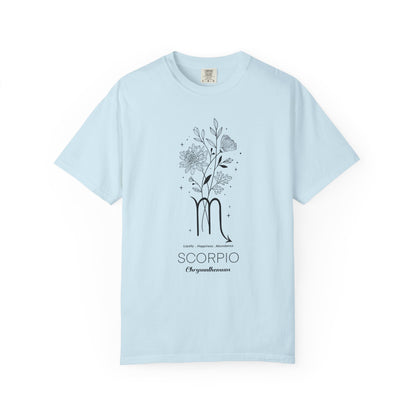 Scorpio Flower Zodiac Sign T-shirt