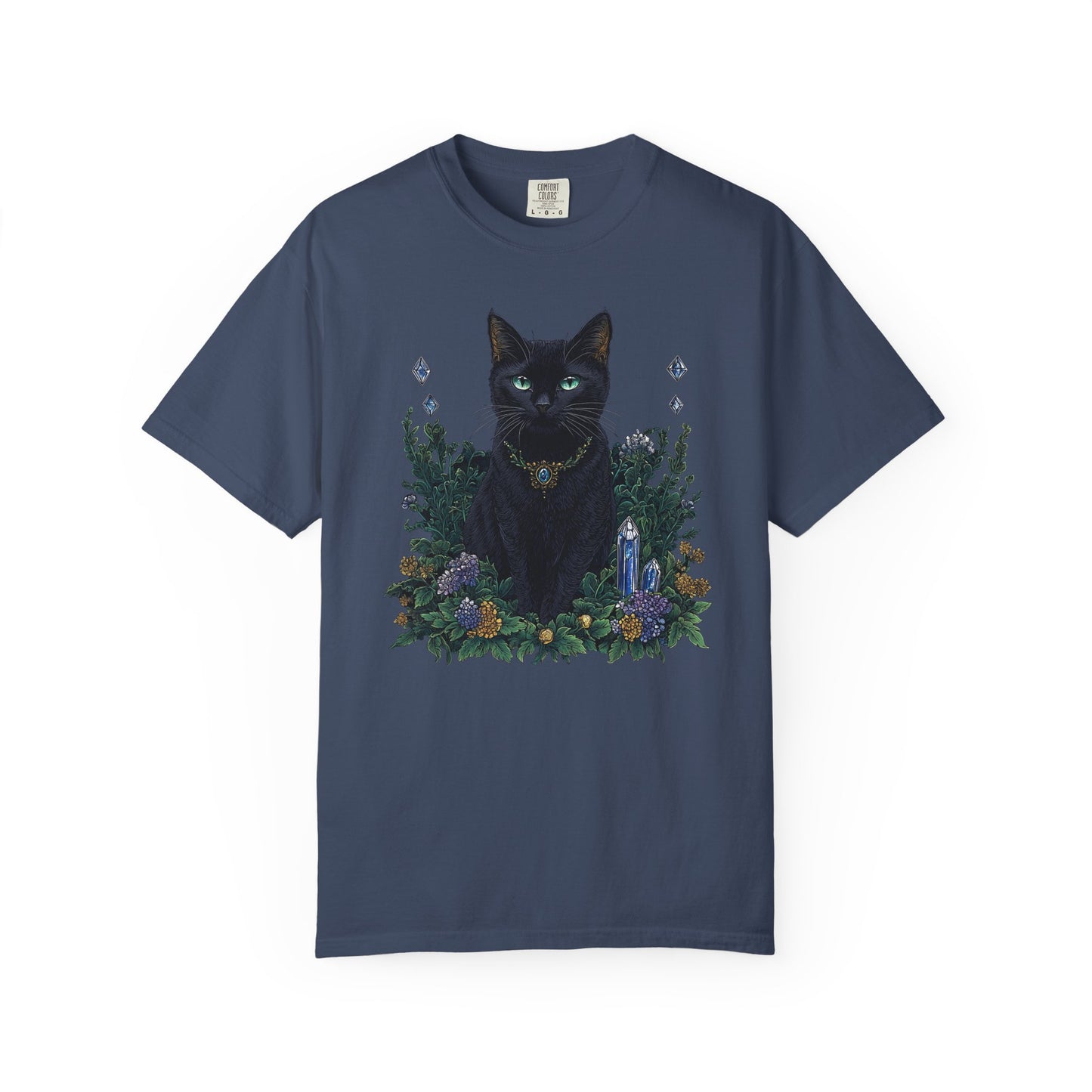 Black Cat with Crystals T-shirt