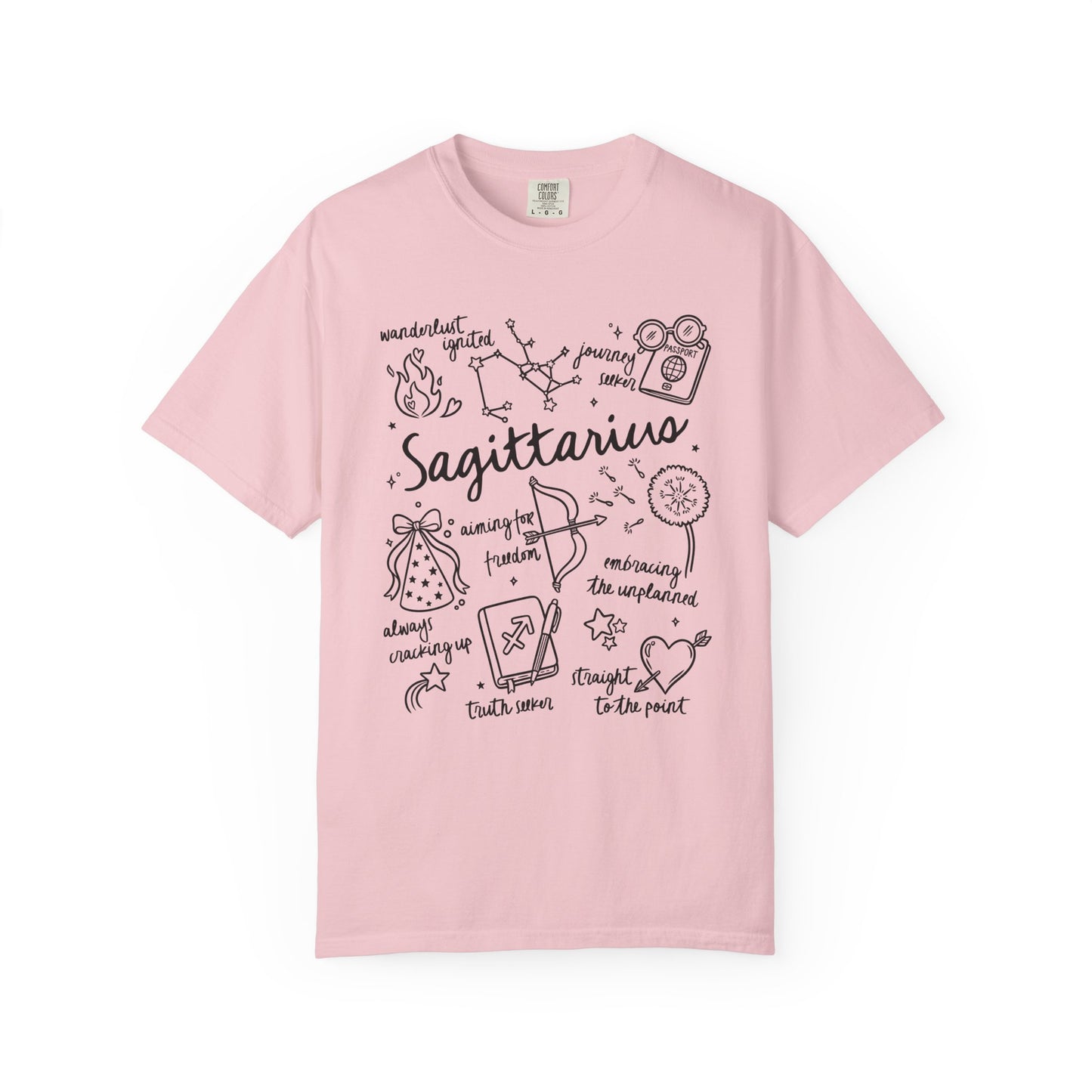 Sagittarius Whimsical Doodle Zodiac Sign T-shirt