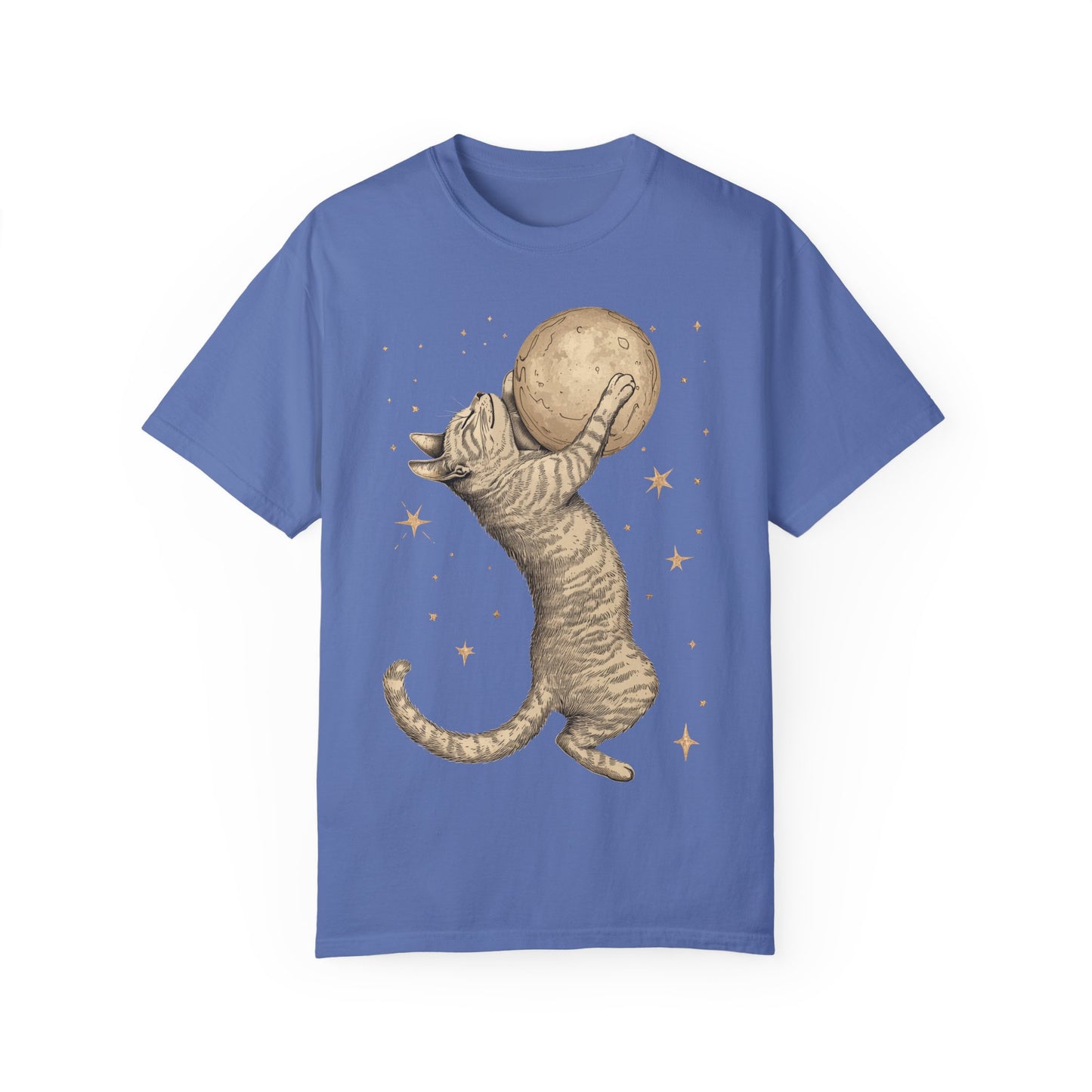 Cat Hugging The Moon T-shirt