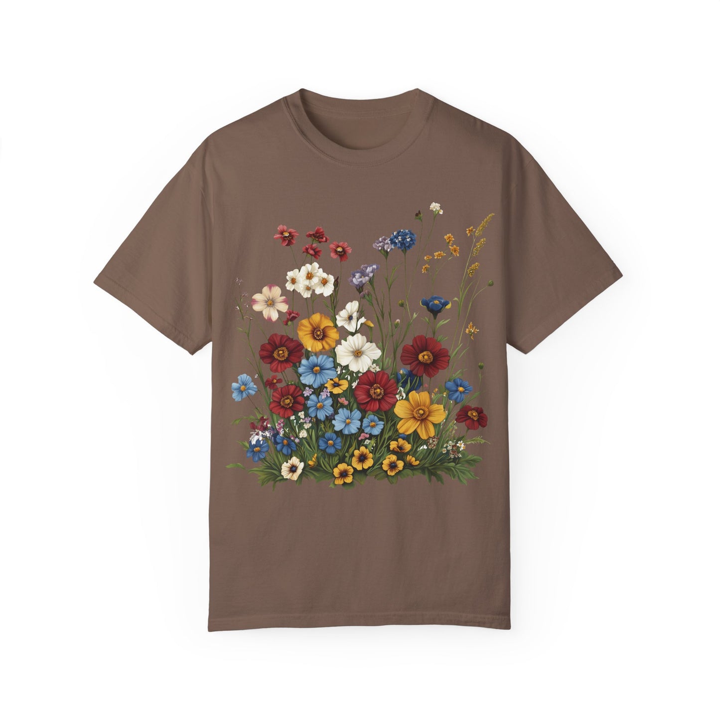 Colorful Flowers and Grass T-shirt