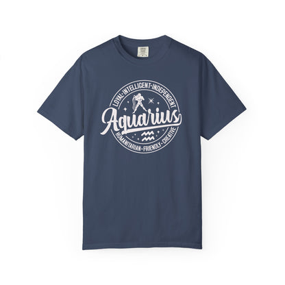 Aquarius Vintage Zodiac Sign T-shirt