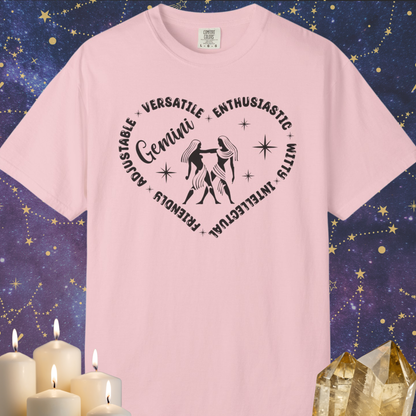 Gemini Heart Zodiac Sign T-shirt