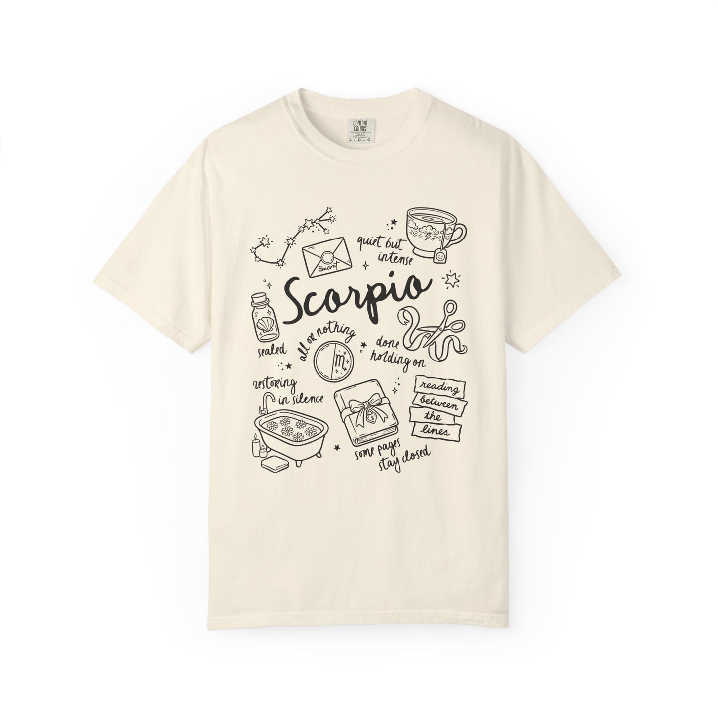 Scorpio Whimsical Doodle Zodiac Sign T-shirt