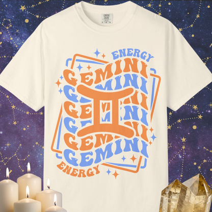 Gemini Retro-Psychedelic Zodiac Sign T-shirt