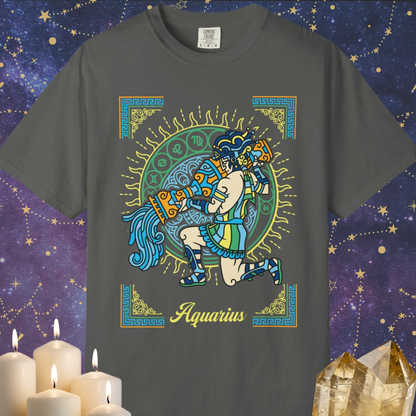 Aquarius Neo-Mythological Zodiac Sign T-shirt