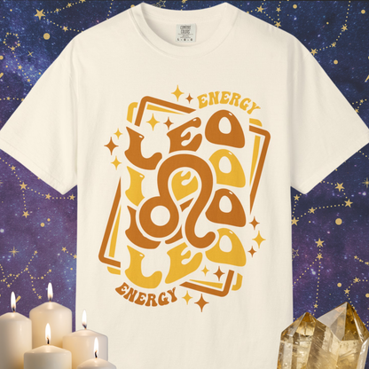 Leo Retro-Psychedelic Zodiac Sign T-shirt