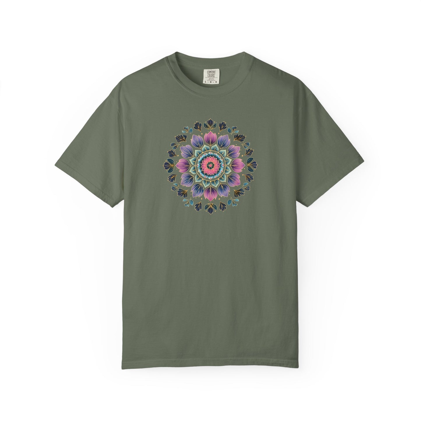 Pink and Purple Leaf Mandala T-shirt