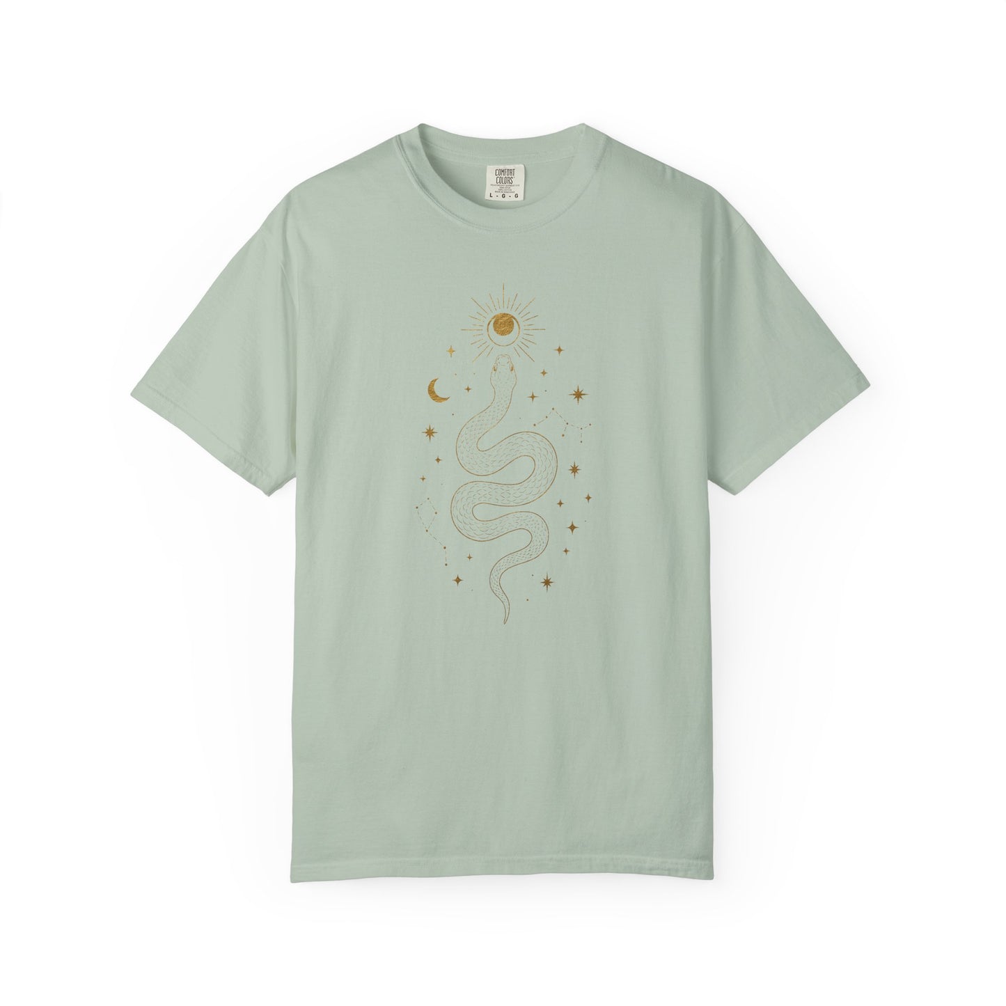 Gold Snake With Stars T-shirt