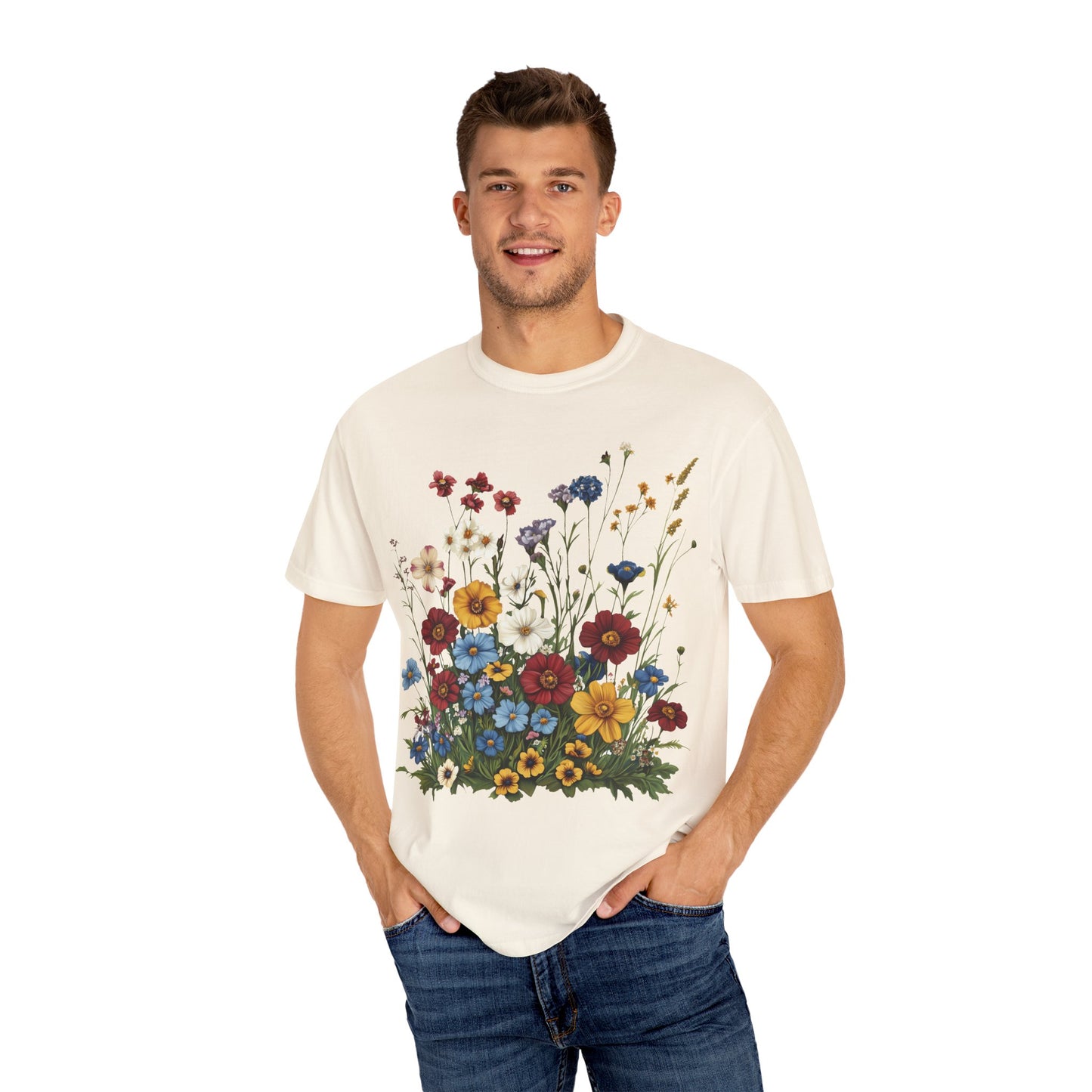 Colorful Flowers and Grass T-shirt